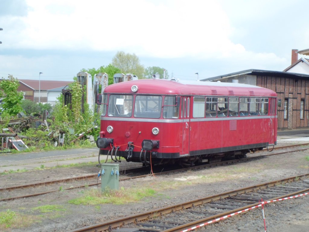 Dieser Uerdinger stand abgestellt bei den Bahnwelttagen 2013 