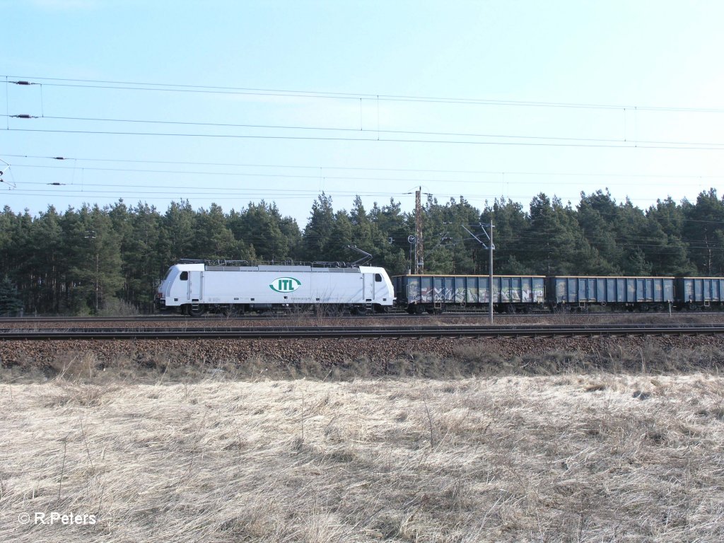 E186 140 mit Kohlezug bei wiesenau. 09.03.11