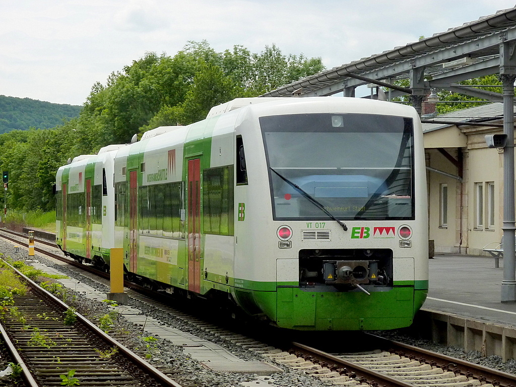 EB VT 017 und VT 019 am 19.06.101 in Bad Kissingen