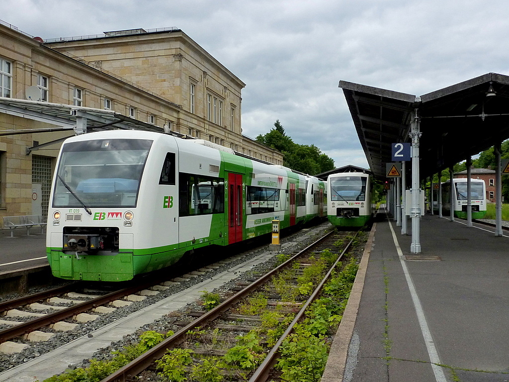 EB VT 019+ VT 017 und EB VT 022 in Bad Kissingen am 19.06.10