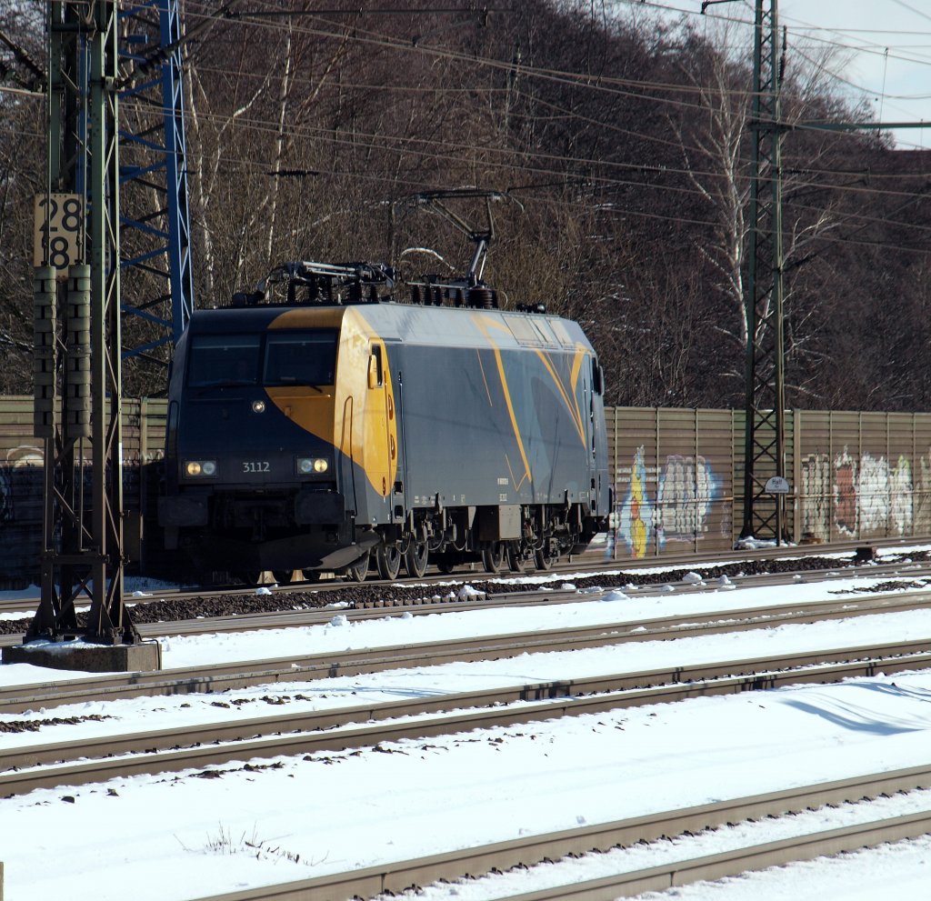 EG 3112 fuhr als LZ durch Hamburg-Harburg am 6.3.