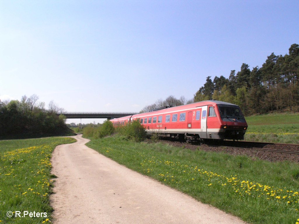 Ein 610er auf den Weg nach Nrnberg bei Richt bei Schwandorf. 27.04.08