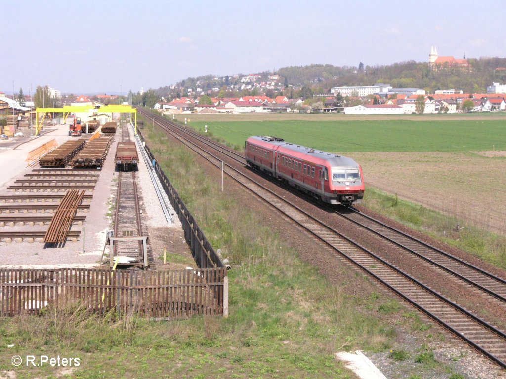 Ein 610er erreicht gleich Schwandorf auf dem Weg nach Nrnberg. 27.04.08