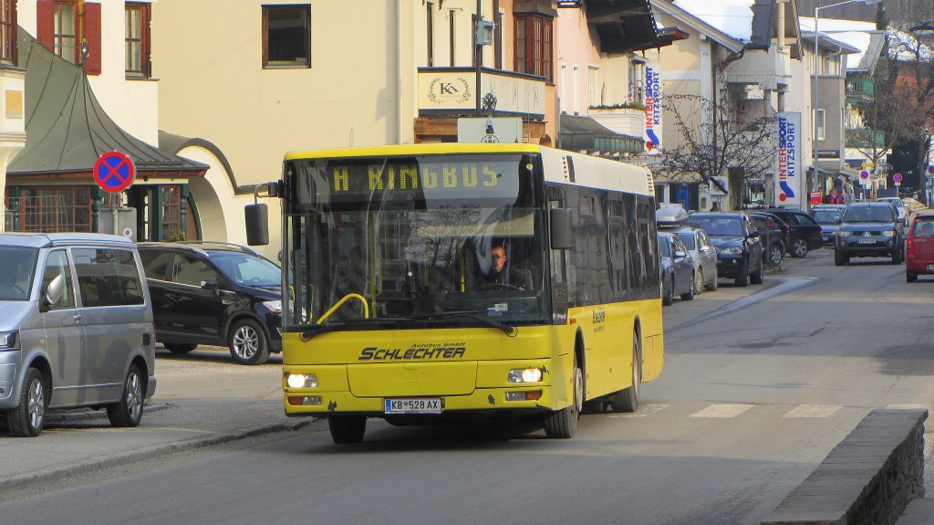 Ein MAN Lion´s City 2 als Ringbus Kitzbhel am 4.3.2012.