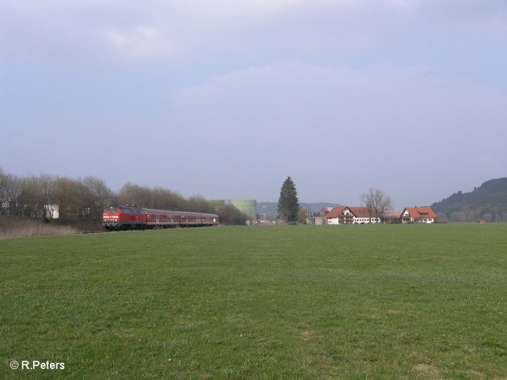 Eine weitere 218 kommt bei Altmannshofen vorbei. 05.04.09