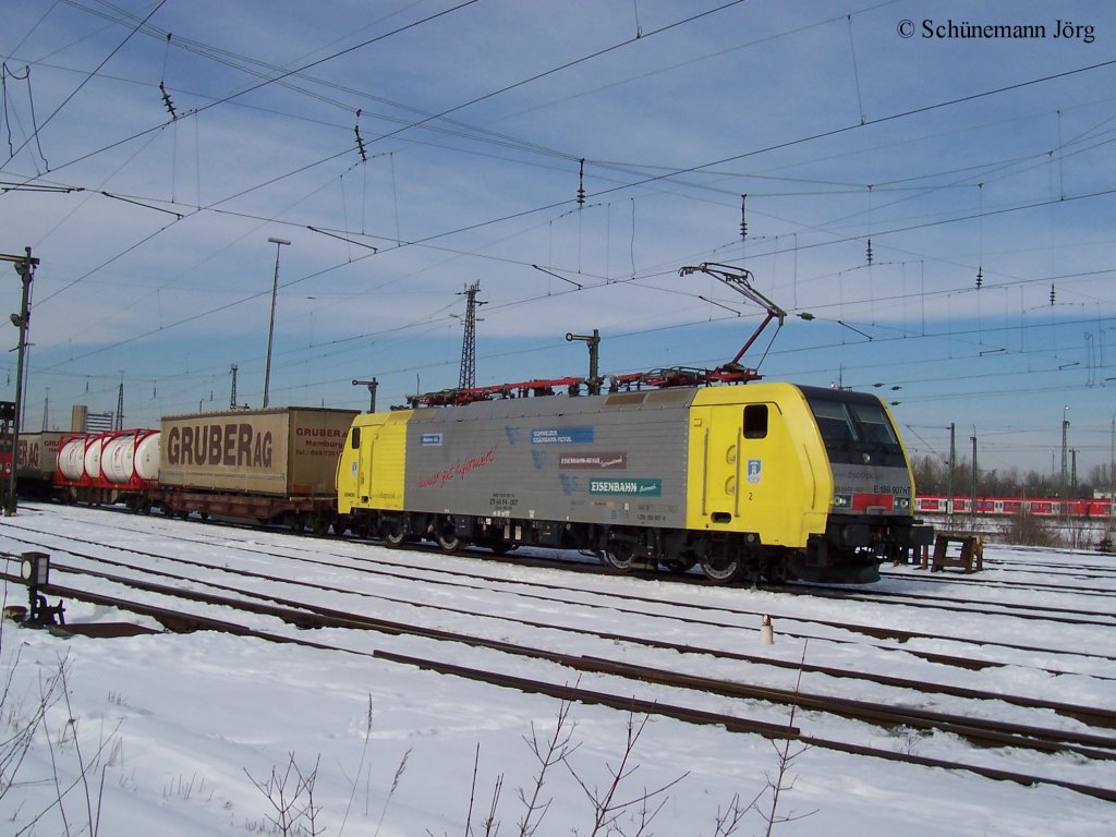 ES 64 F4 - 007 189 907 in Mnchen Ost Rangierbahnhof am 03.03.2005