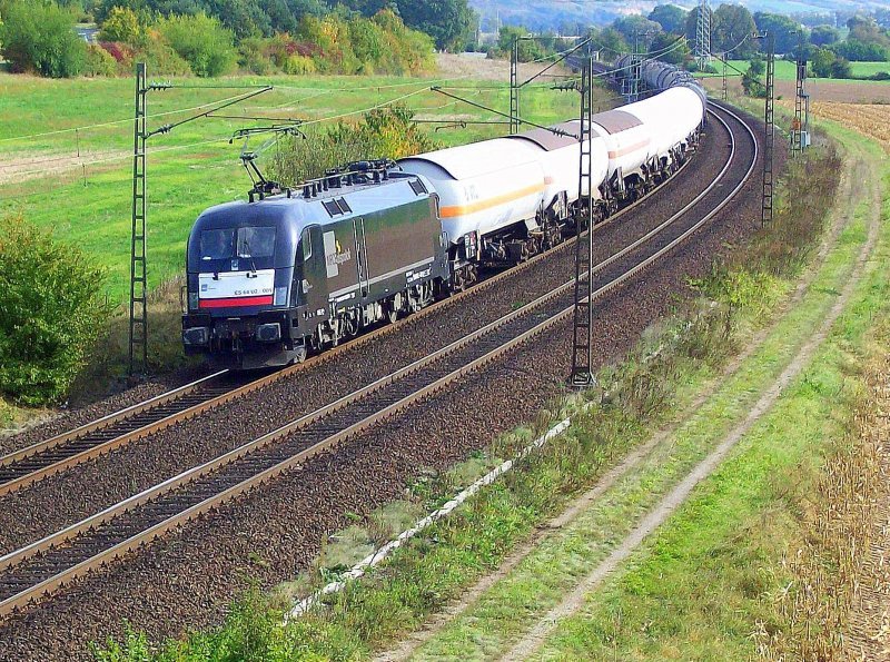 ES 64 U2-001 zur zeit bei der MWB im Einsatz am 03.10.09 in Harrbach
