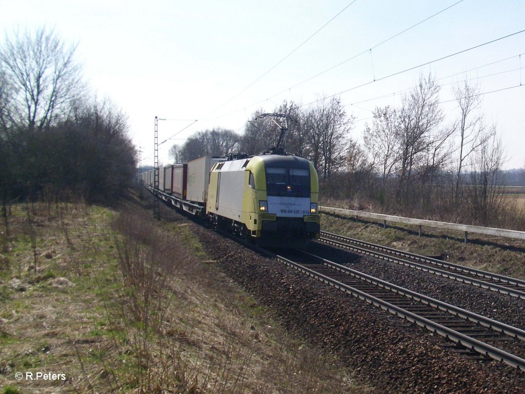 ES64 U2-012 mit KLV bei Rohrbach. 24.03.11