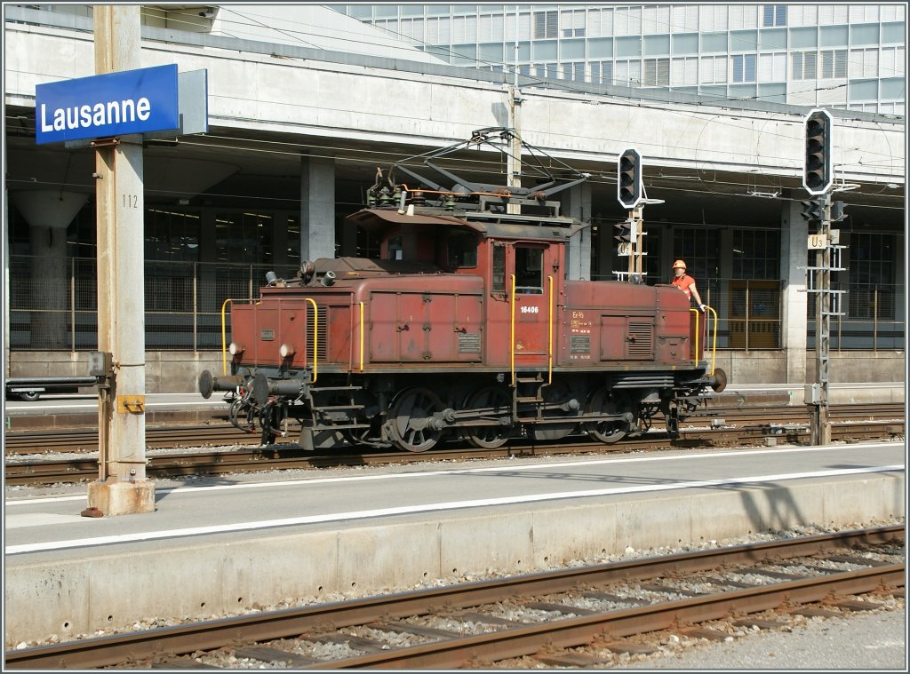 Faszination Stangenloks: Ee 3/3 16406 in Lausanne am 2. August 2011.