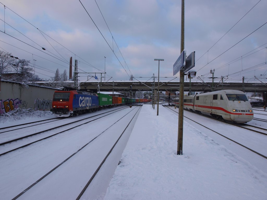 Ganz schn was los in Hamburg-Harburg am 30.1.