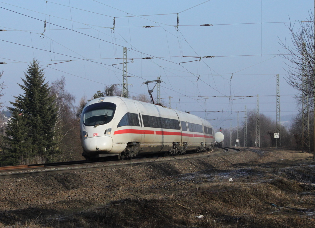 ICE  Gstrow  als ICE von Leipzig nach Frankfurt am 30.01.11 bei Fulda