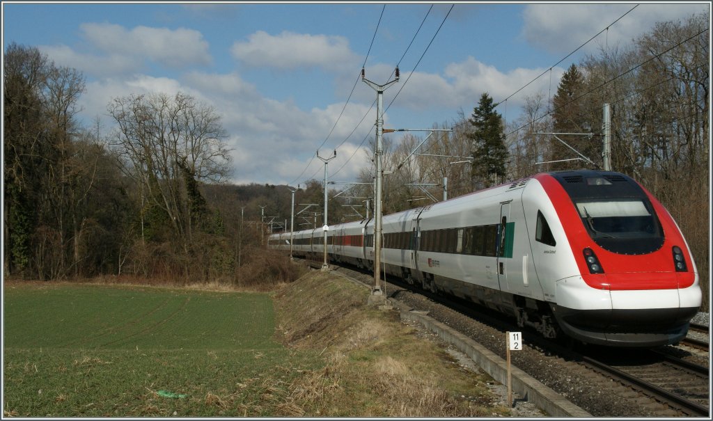 ICN Richtung Biel/Bienne bei Vufflens la Ville. 
20.02.2012