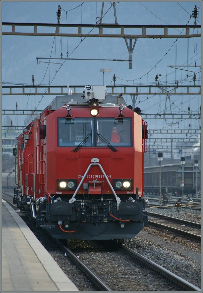 Lsch- und Rettungszug in Sion. 14.02.2011