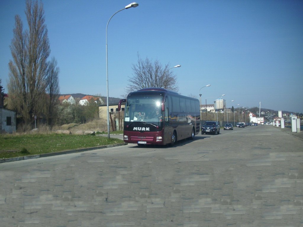 MAN Lion's Coach von Murk aus Deutschland im Stadthafen Sassnitz.