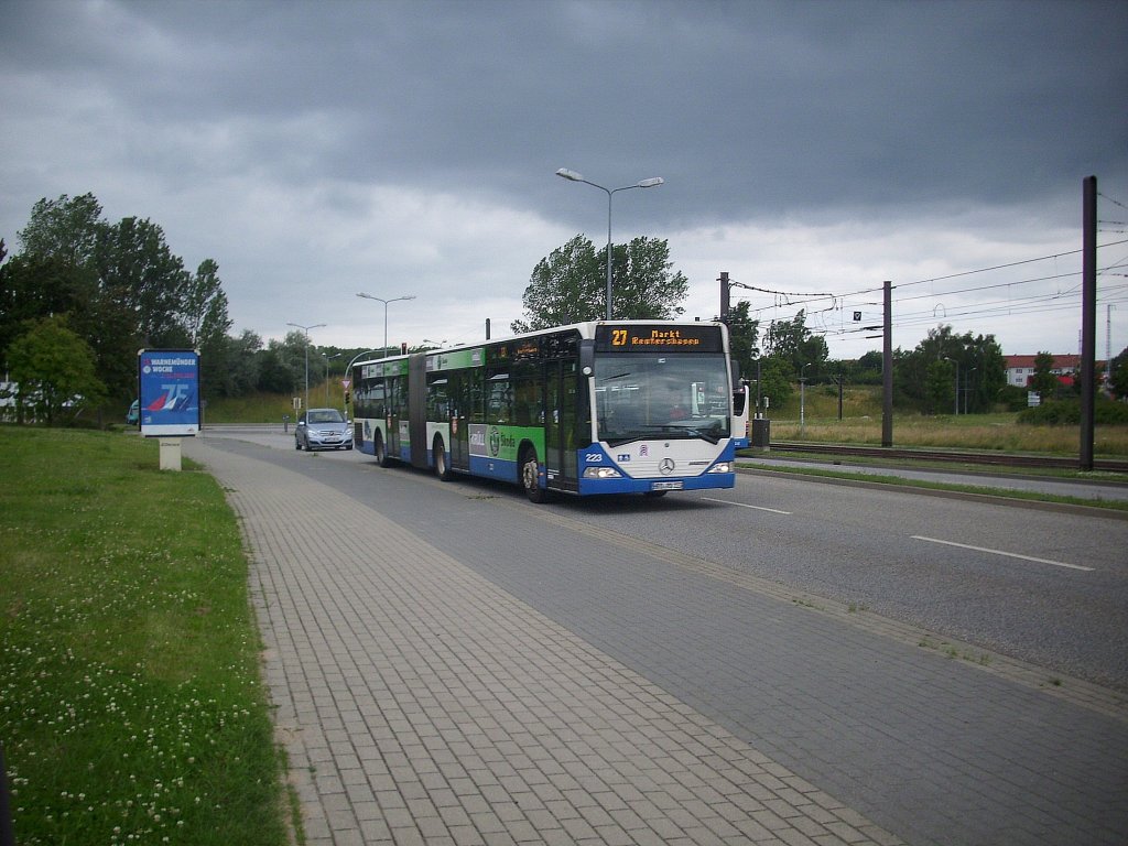 Mercedes Citaro I der Rostocker Straenbahn AG in Rostock.