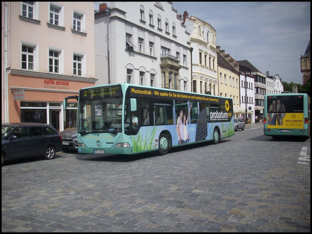 Mercedes Citaro I der Stadtwerke Straubing in Straubing.