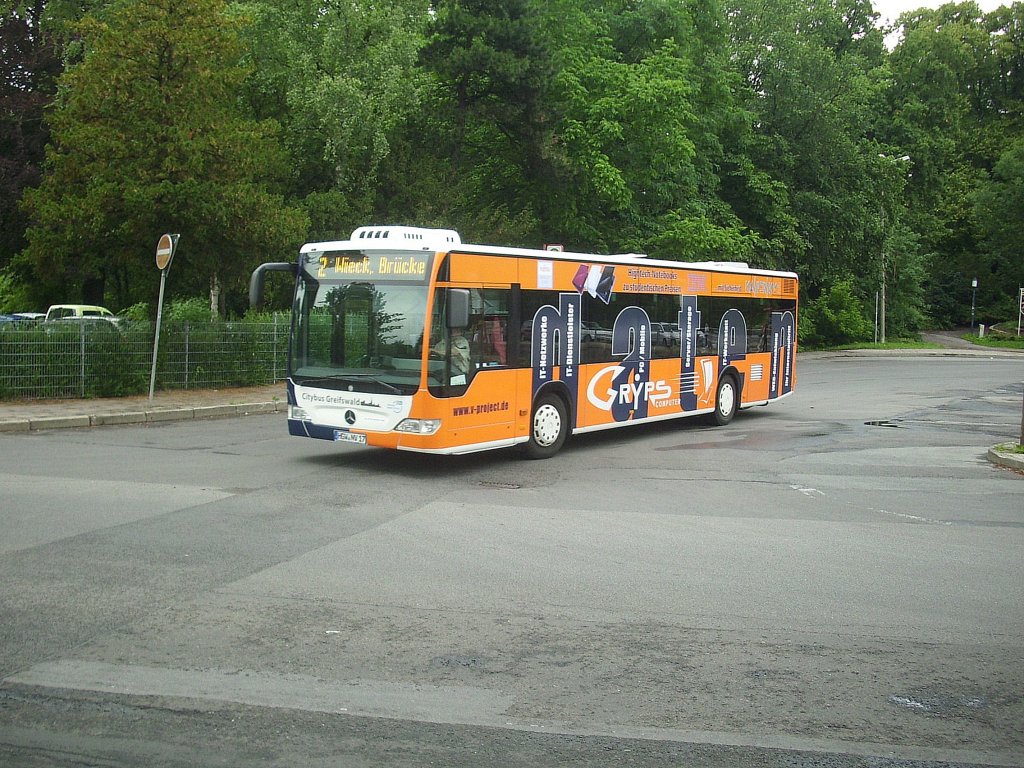 Mercedes Citaro II der Stadtwerke Greifswald in Greifswald.