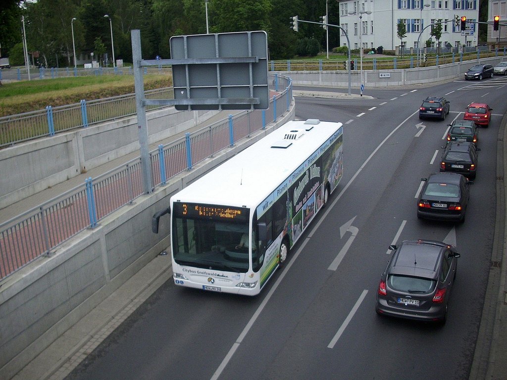 Mercedes Citaro II der Stadtwerke Greifswald in Greifswald.

