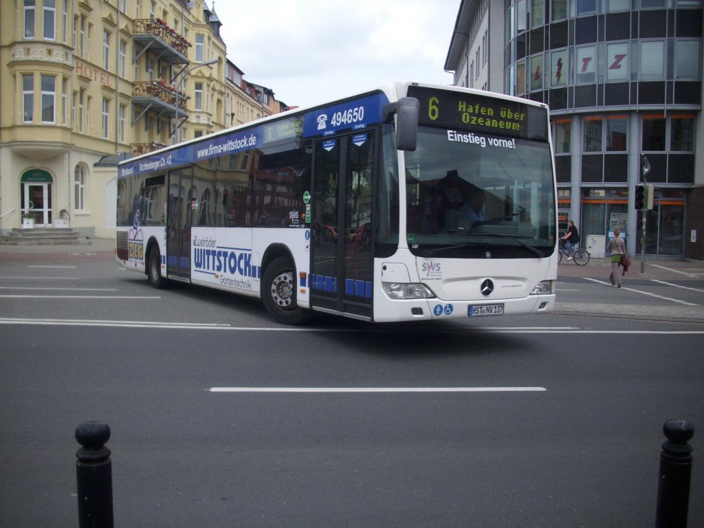 Mercedes Citaro II der Stadtwerke Stralsund (SWS) in Stralsund. 

