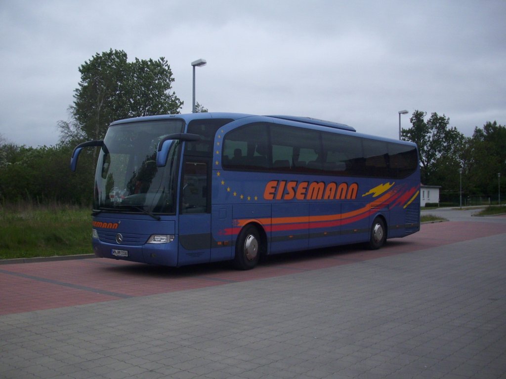 Mercedes Travego von Eisemann aus Deutschland in Sassnitz.