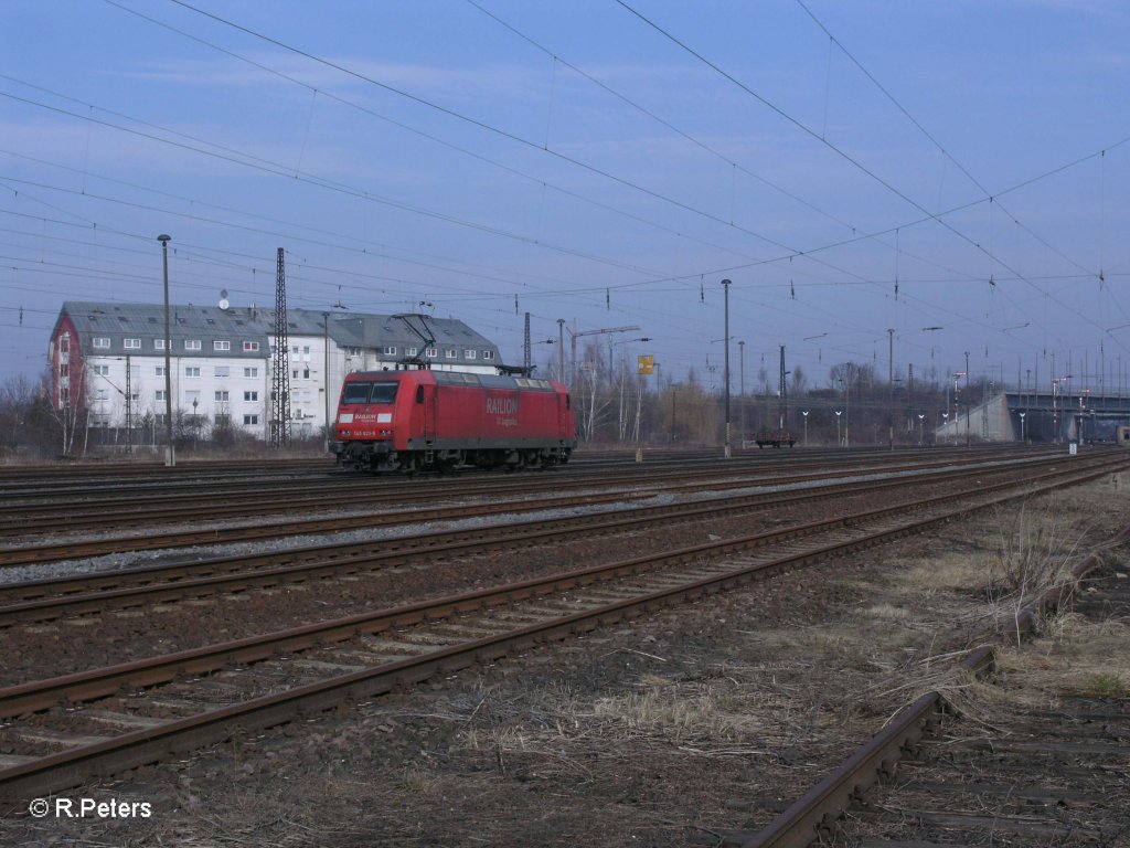 Nachschuss von 145 029-5 in Leipzig Schnefeld. 05.03.11