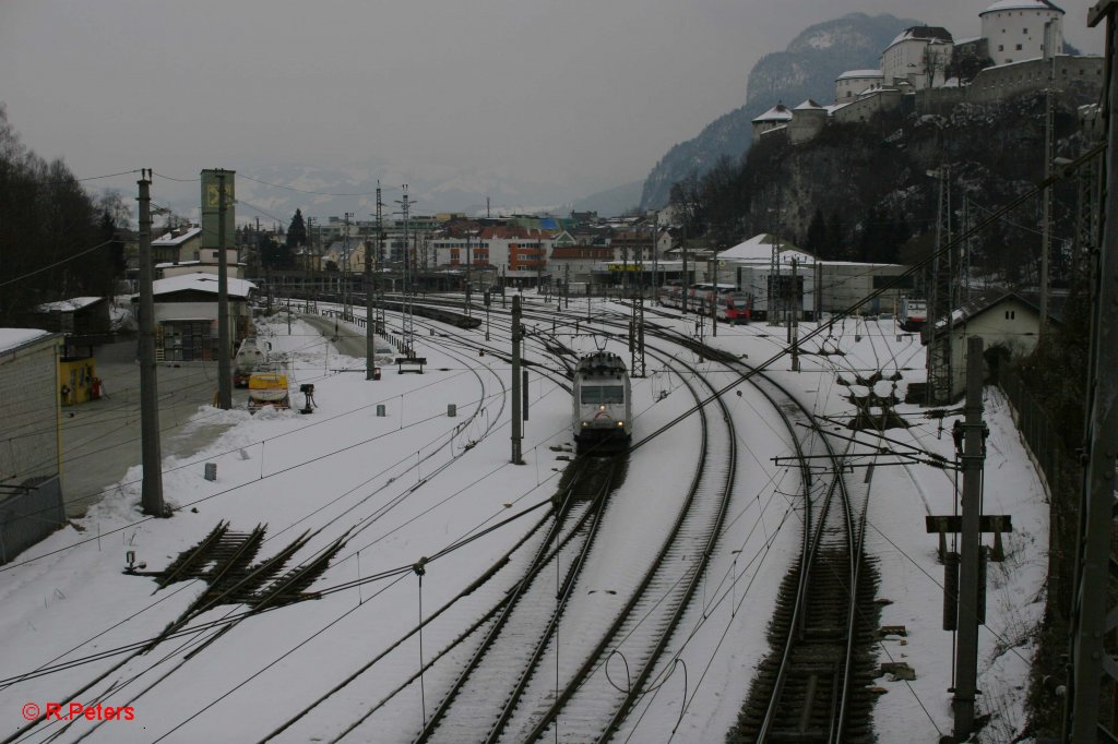 Nachschuss von 185 539-4 in Kufstein. 04.02.12