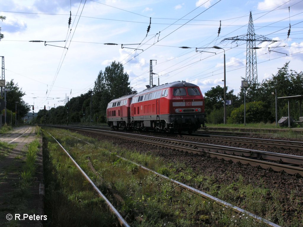 Nachschuss von 218 836-5 in Saarmund. 17.08.08