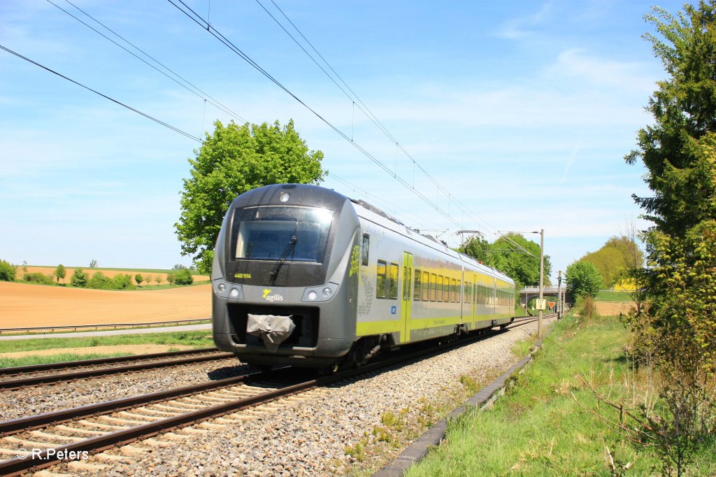 Nachschuss von 440 914 als AG84322 Eggmhl - Ingolstadt bei Hhenberg. 07.05.11