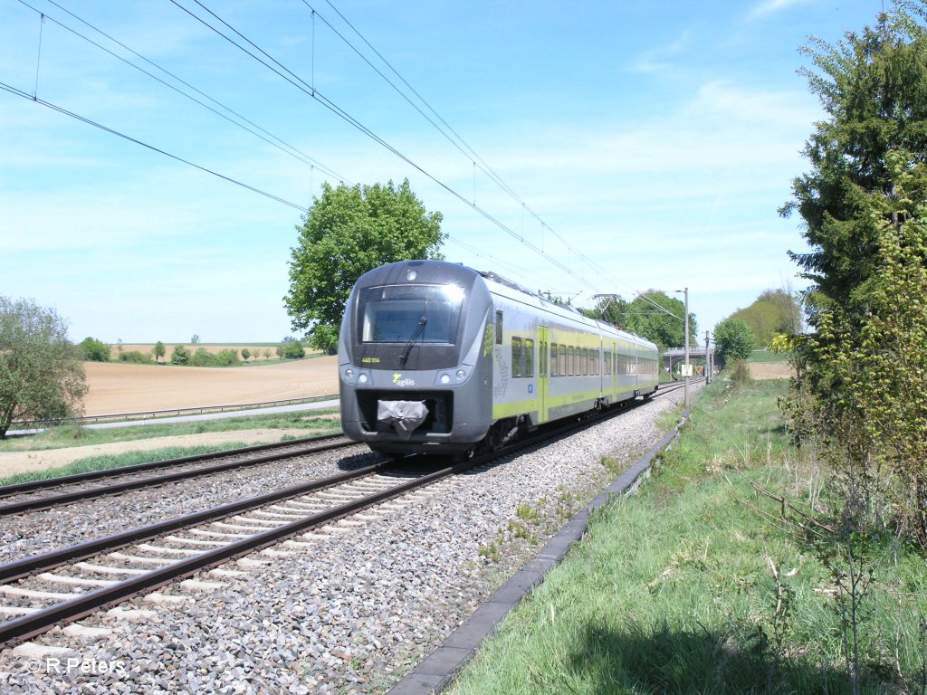 Nachschuss von 440 914 als AG84322 Eggmhl - Ingolstadt bei Hhenberg. 07.05.11