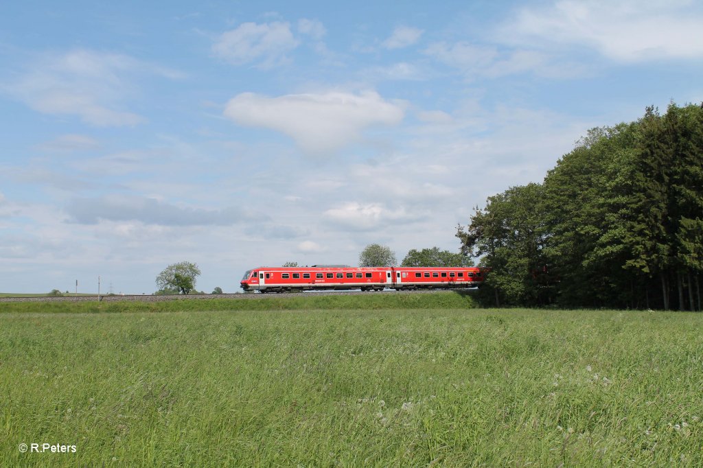 Nachschuss vom 610er Doppel auf dem Weg nach Regensburg bei Oberteich. 04.06.13