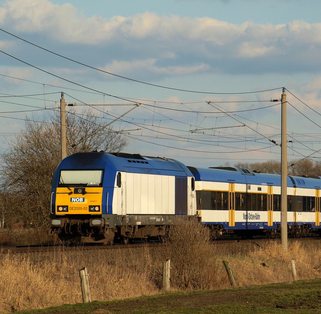 Nachschuss auf die schiebende DE 2000-02 in Bullendorf.