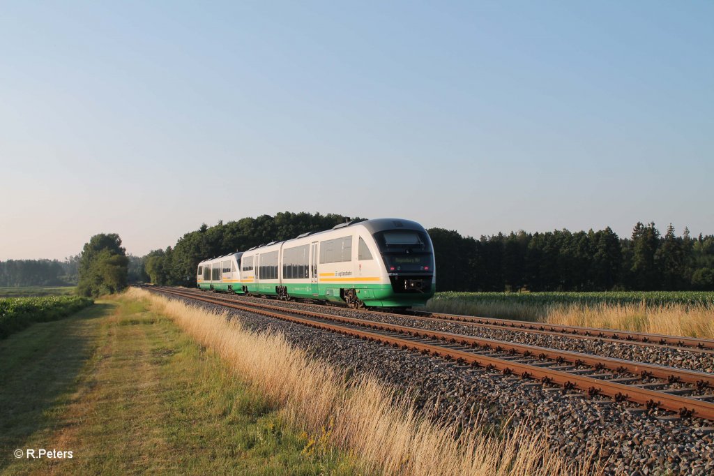 Nachschuss auf VT14 + VT10 als VBG81107 Marktredwitz - Regensburg bei Oberteich. 19.07.13