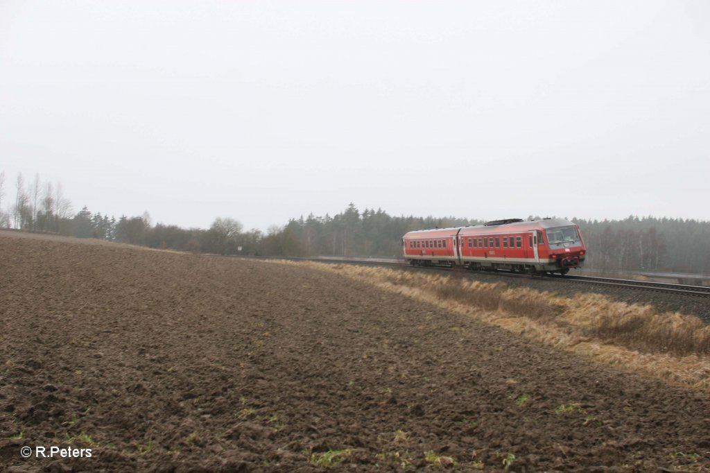 Nachschuss von einem 610er als Re 5286 Cheb - Nrnberg bei Brand. 28.12.11