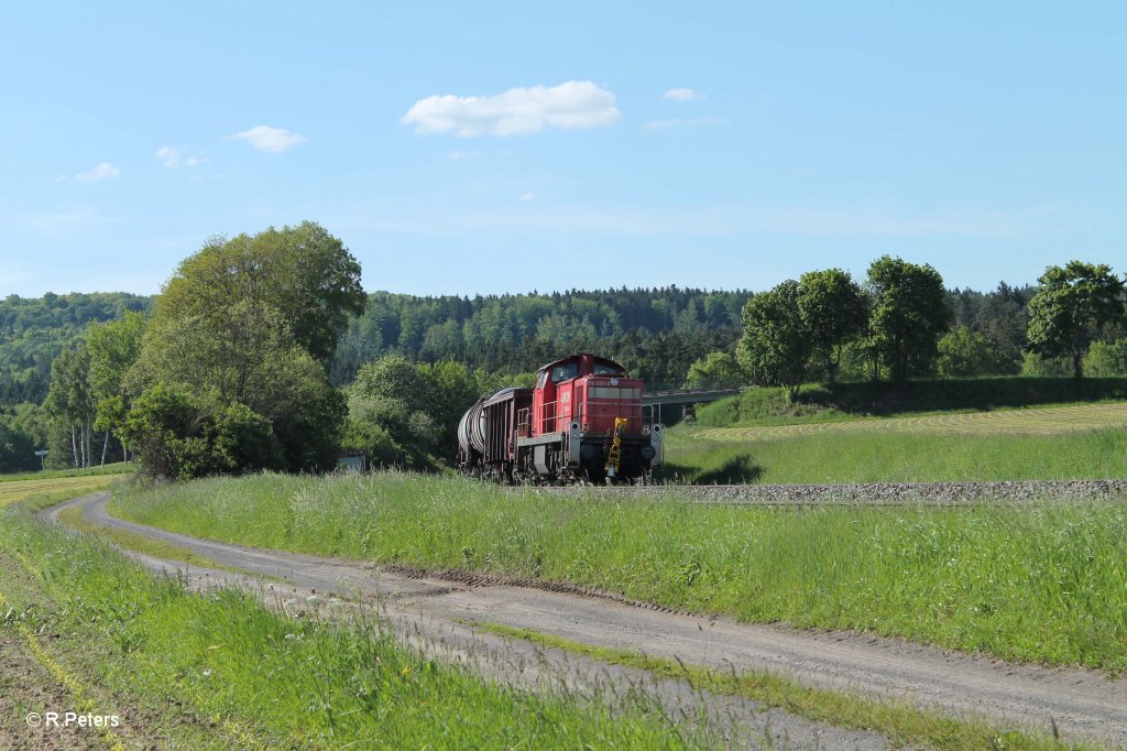 Nachschuss mit 294 695-2 bei Oberteich .05.06.13