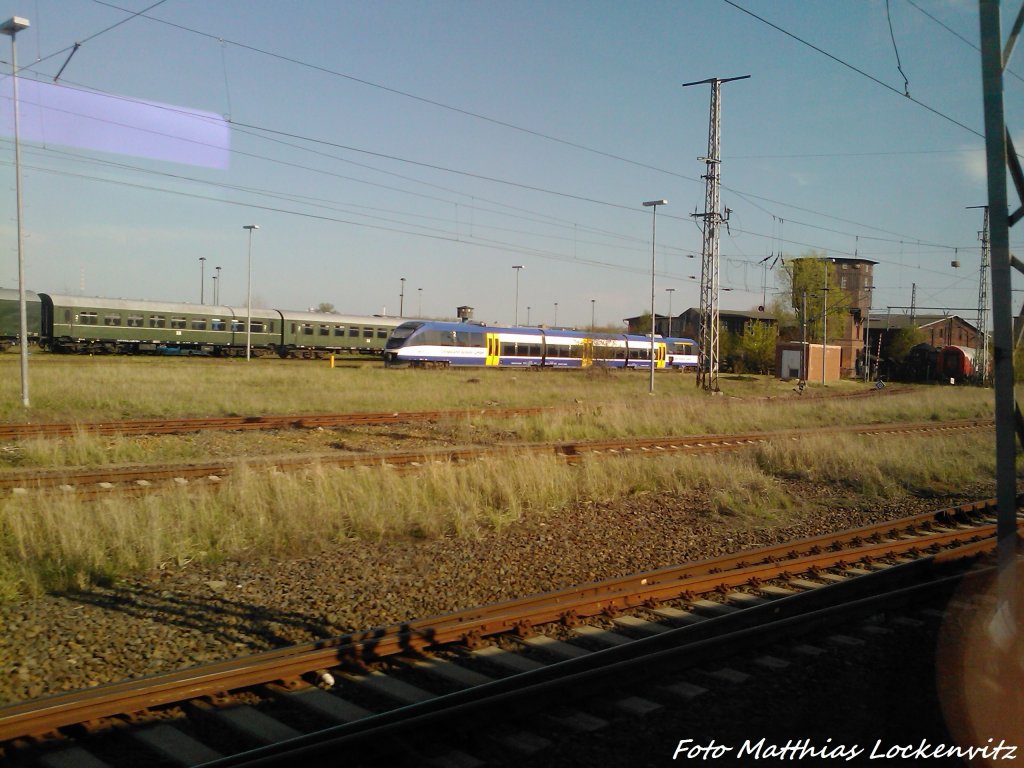 OLA VT 0004 als Prsentationsfahrzeug am  Lokschuppen Pomerania in Pasewalk am 4.5.13