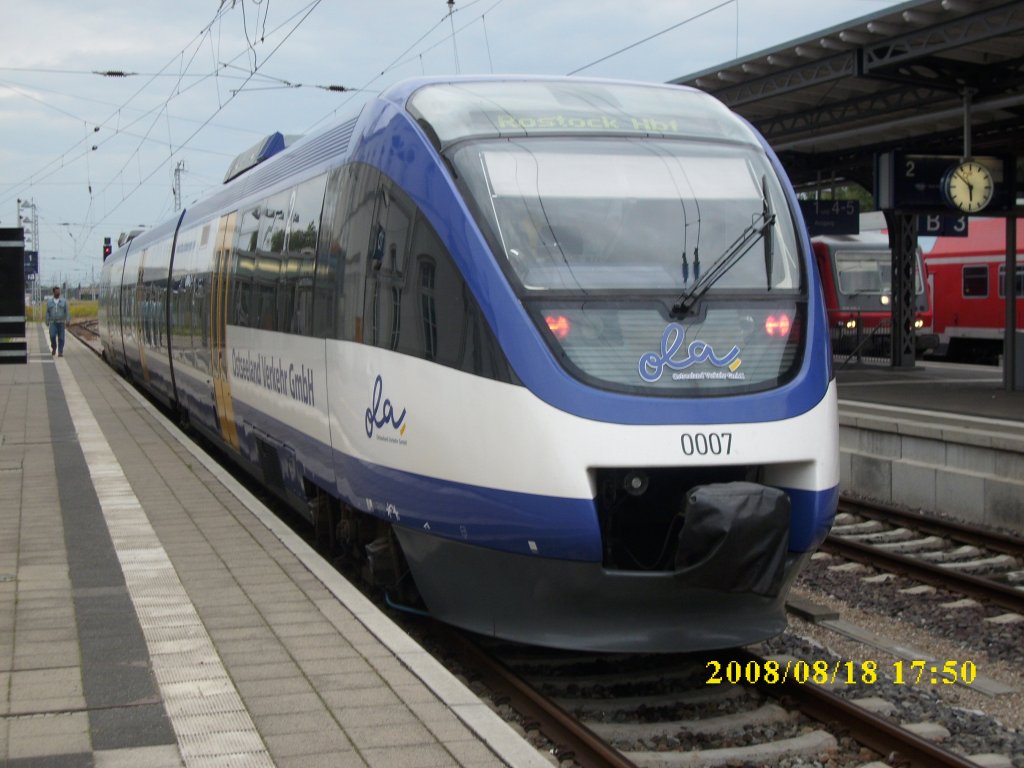 OLA VT0007,am 18.August 2008,nach Rostock in Gstrow. 