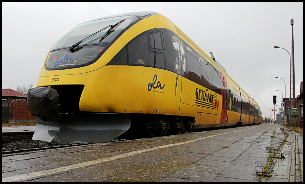 Ostseeland Verkehr GmbH VT 0005 als OLA 79803 nach Ueckermnde Stadthafen am 09.01.13 in Torgelow