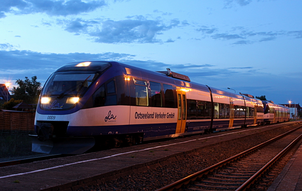 Ostseeland Verkehr GmbH VT 0009 und VT 0010 als OLA 79816 nach Pasewalk am 08.07.12 in Torgelow