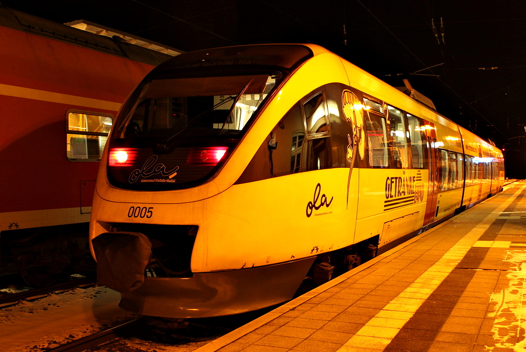 Ostseeland Verkehr VT 0005 als OLA 79811 von Btzow nach Ueckermnde Stadthafen am 30.01.12 in Gstrow

