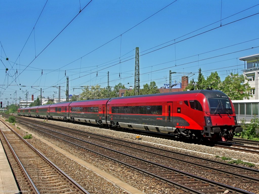 RailJet am 23.05.09 in Mnchen-Heimeranplatz 