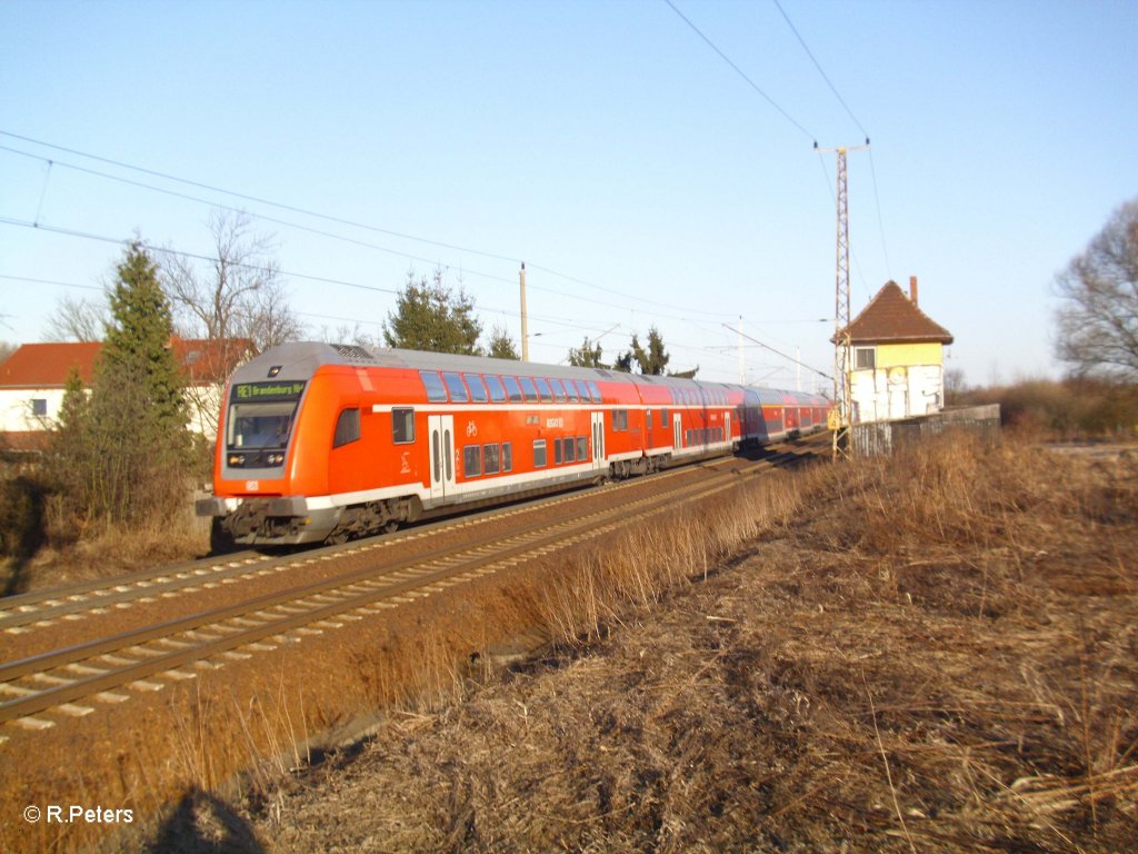 RE1 Brandenburg HBF bei Frankfurt/Oder Nuhnen. 07.03.11