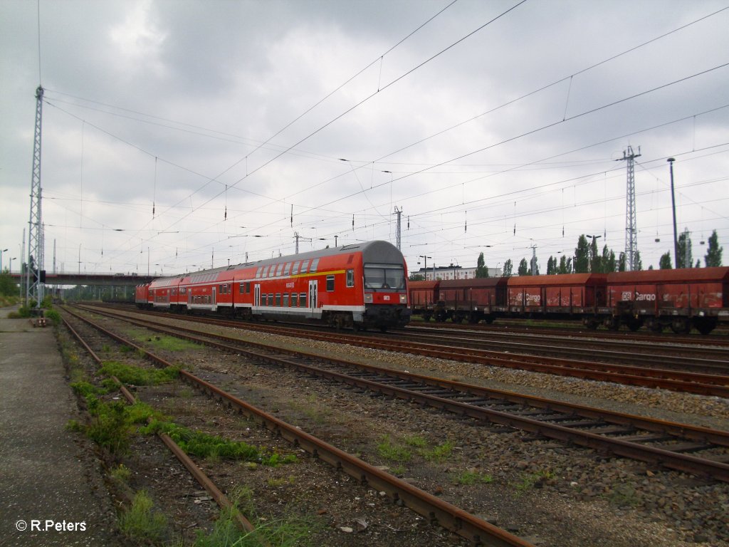 RE11 Frankfurt/Oder bei der Einfahrt in Eisenhttenstadt. 13.08.10