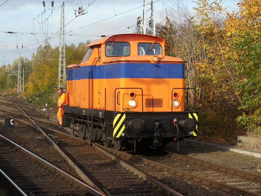 RFH-Lok V60 Nr.1 unterwegs am 31.Oktober 2009 in Rostock Bramow.