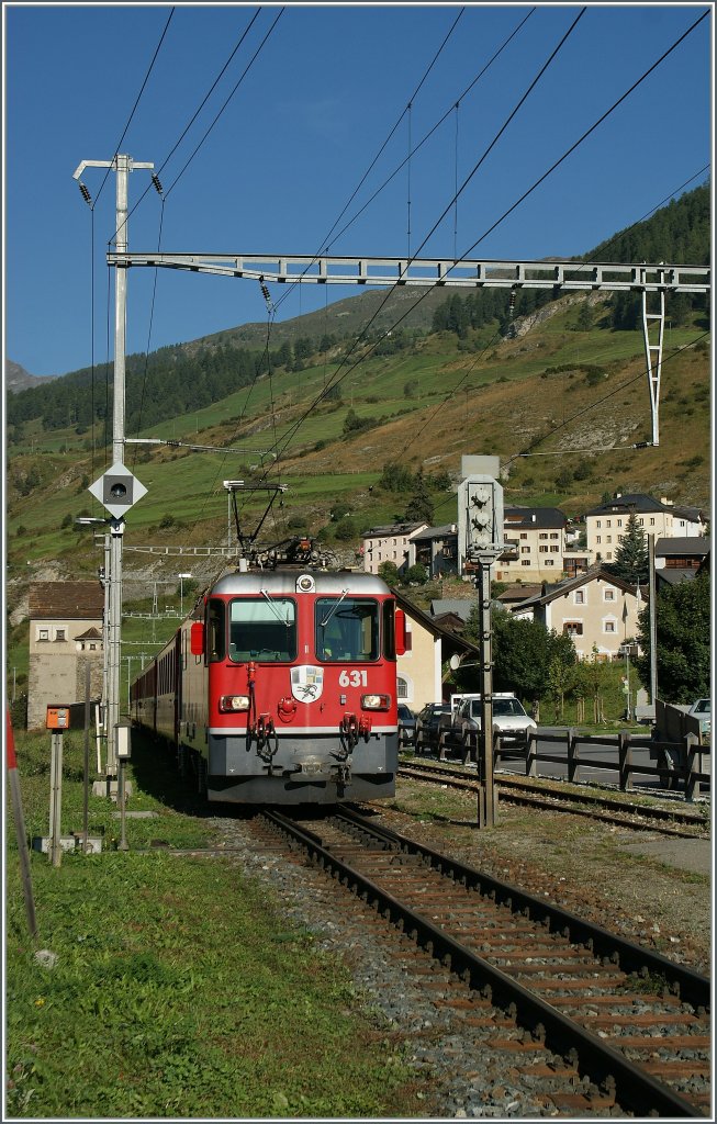 RhB Ge 4/4 II 631 in Ardez. 
11.09.2011