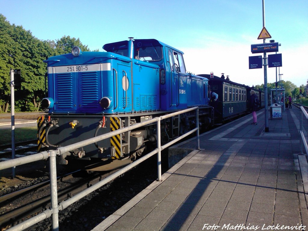 RBB 251 901 als Schlusslicht am Zug in Richtung Lauterbach Moel am 29.5.13