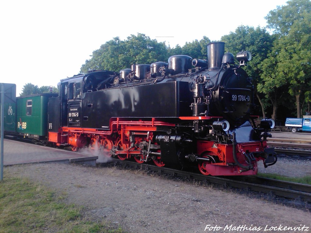 RBB 99 1784 abgekuppelt im Bahnhof Putbus am 2.7.13