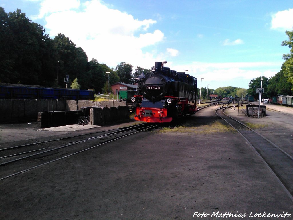 RBB 99 1784 beim Einfahren ins Kleinbahn BW Putbus am 17.6.13