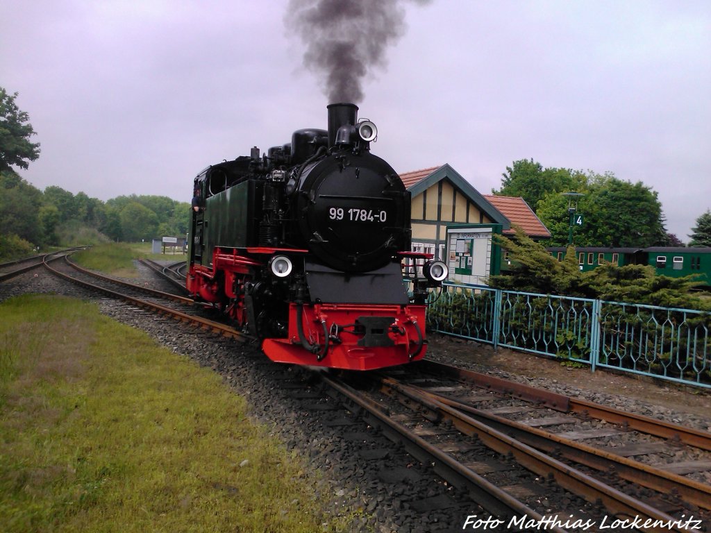 RBB 99 1784 kurz vor seinem zug im Bahnhof Putbus am 1.6.13