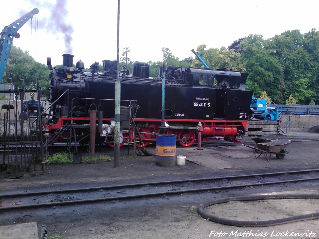 R�BB 99 4011 im BW Putbus am 10.7.13 