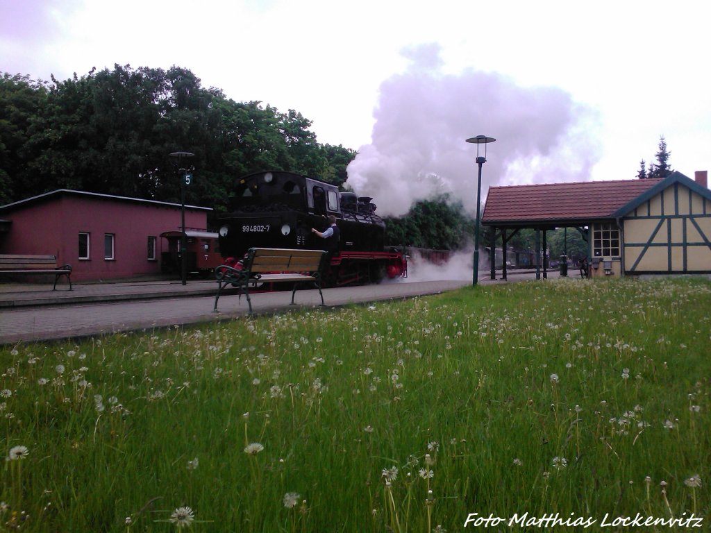 RBB 99 4802 unterwegs zum Personenzug in Putbus am 26.5.13